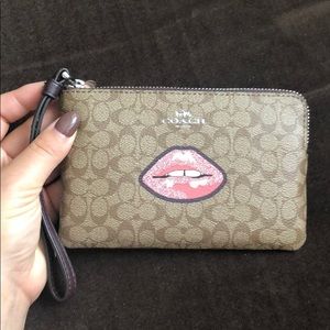 Coach Khaki multi wristlet